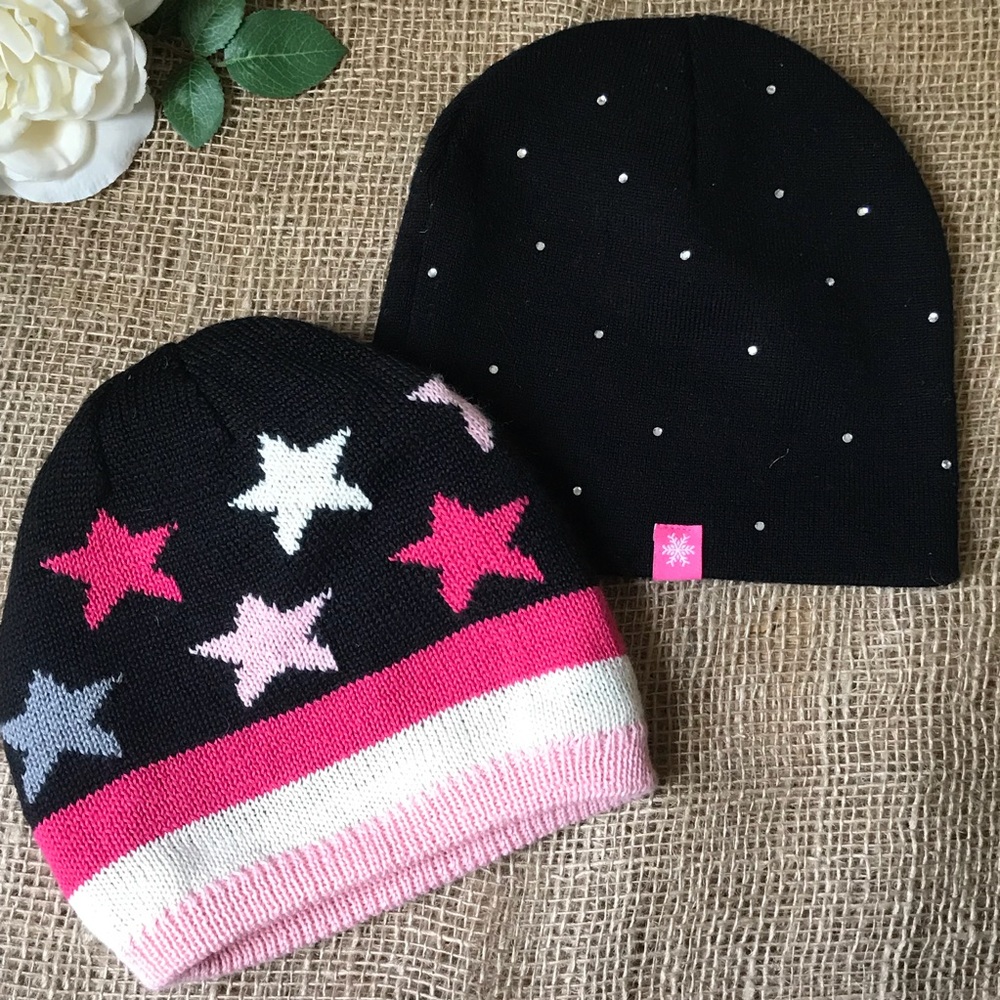 Black and Pink Beanies